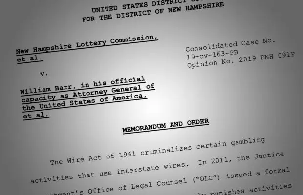 Wire Act opinion DOJ loses