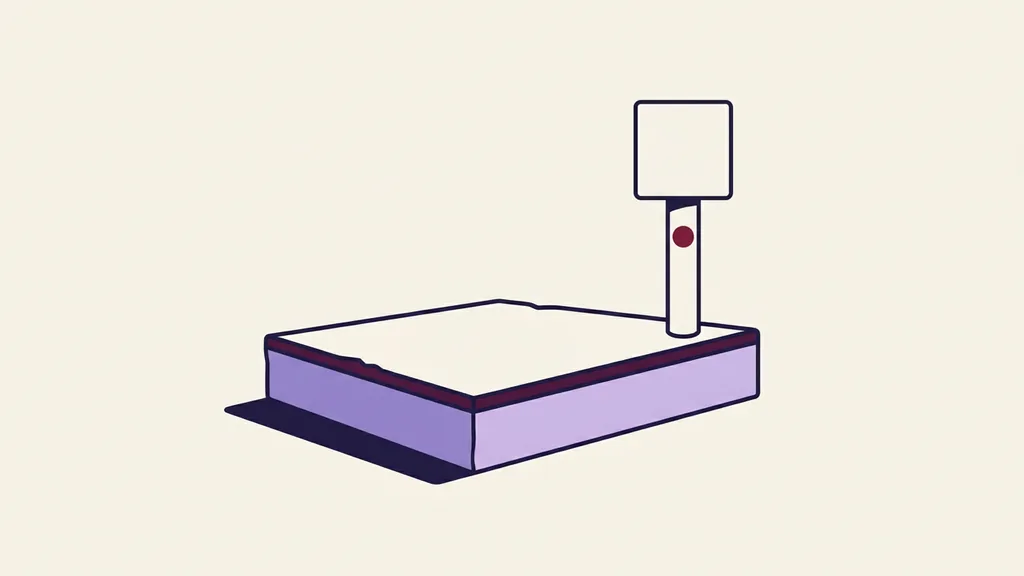 A low threshold step with a marker post at its edge